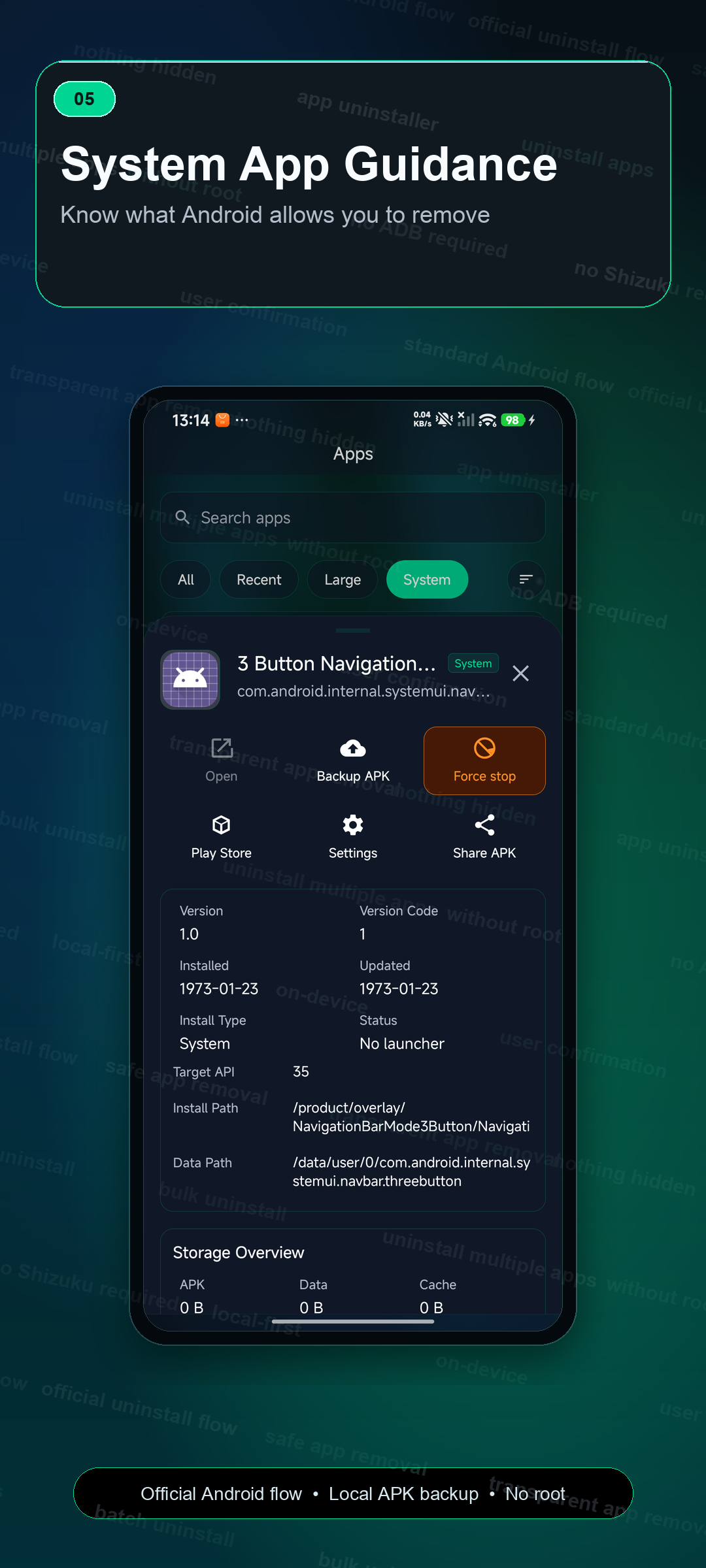 Uninstaller app manager tools